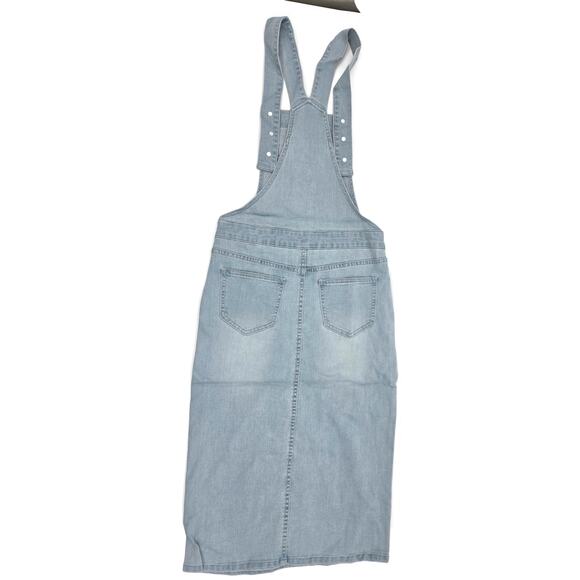 Denim Overall Dress Light Indigo Blue The Esther Women’s Small Boutique Fashion - Picture 11 of 14